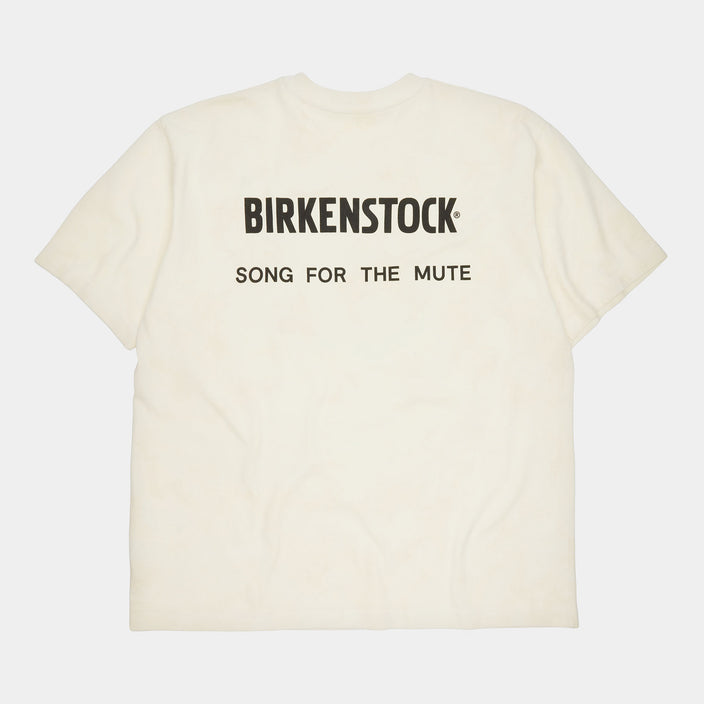Birkenstock Australia The Artist Aged T-Shirt White Dirt Wash Cotton back view