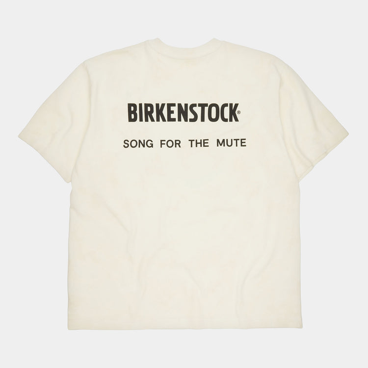 Birkenstock Australia The Artist Aged T-Shirt White Dirt Wash Cotton back view