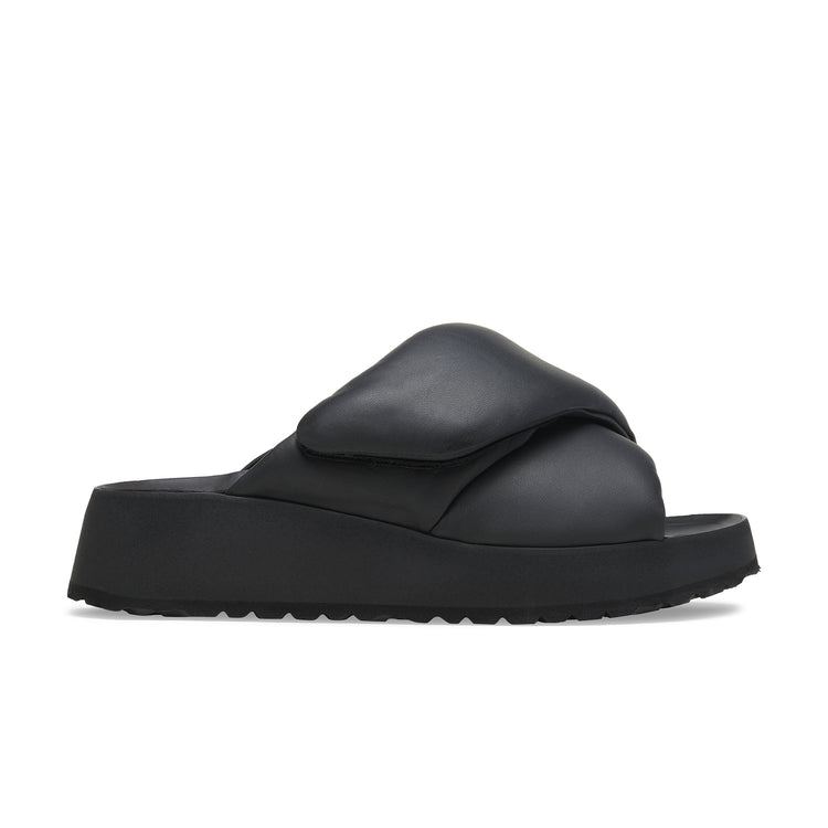 Birkenstock Theda Cross Strap Black Smooth Leather side view