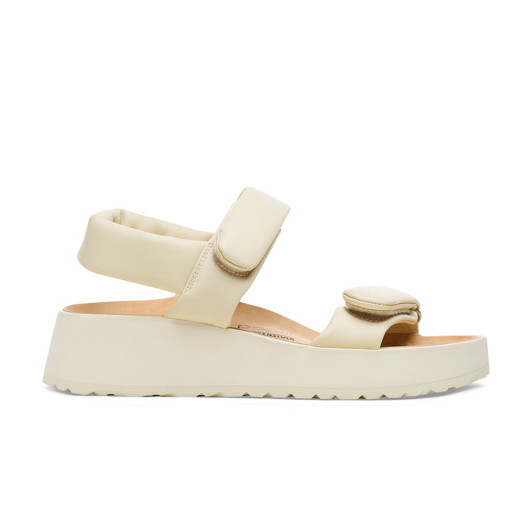 Birkenstock Theda Exquisite Platform Wedge Ecru Smooth Leather side view