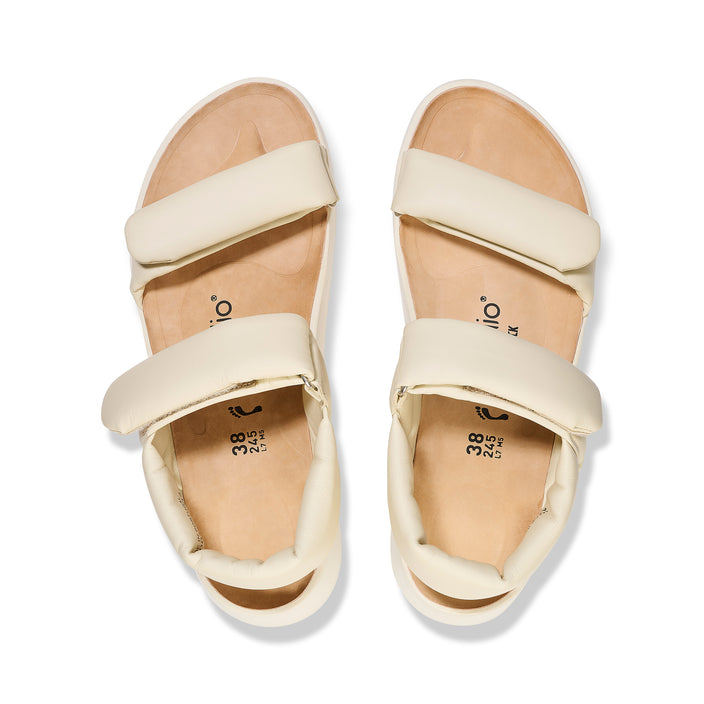 Birkenstock Theda Exquisite Platform Wedge Ecru Smooth Leather top view