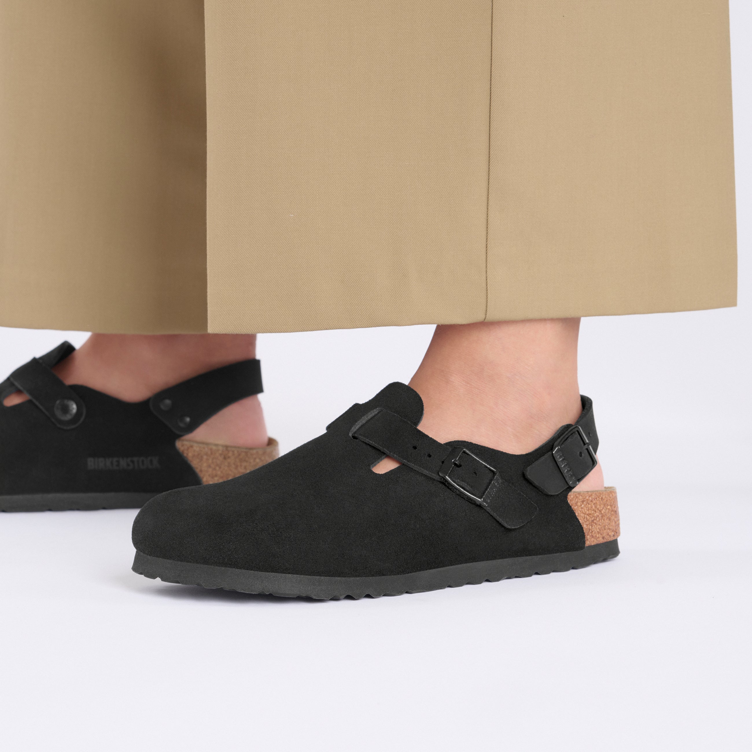 Birkenstock Tokio Black Suede Leather Clogs Birkenstock Tokio Black Suede Leather Clogs