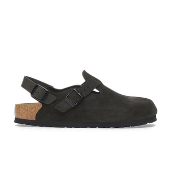 Birkenstock Tokio Black Suede Leather side view