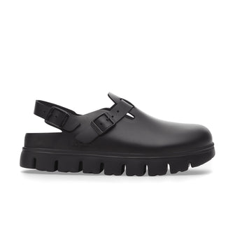 Birkenstock Tokio Chunky Exquisite Smooth Leather Black side view