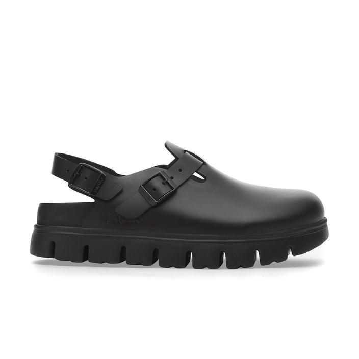 Birkenstock Tokio Chunky Exquisite Smooth Leather Black side view