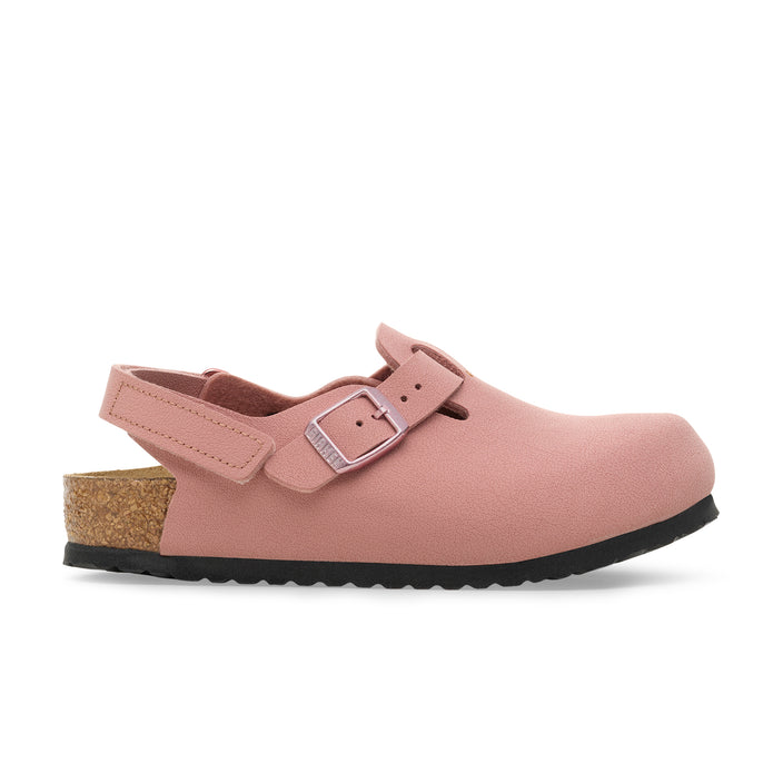 Birkenstock Tokio Kids Adjustable Strap Pink Clay BirkiBuc side view