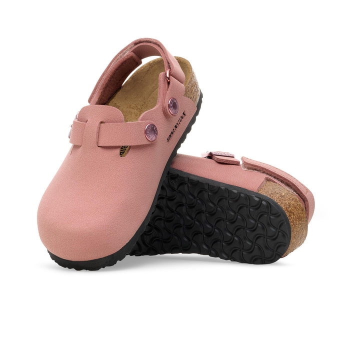Birkenstock Tokio Kids Adjustable Strap Pink Clay BirkiBuc sole view
