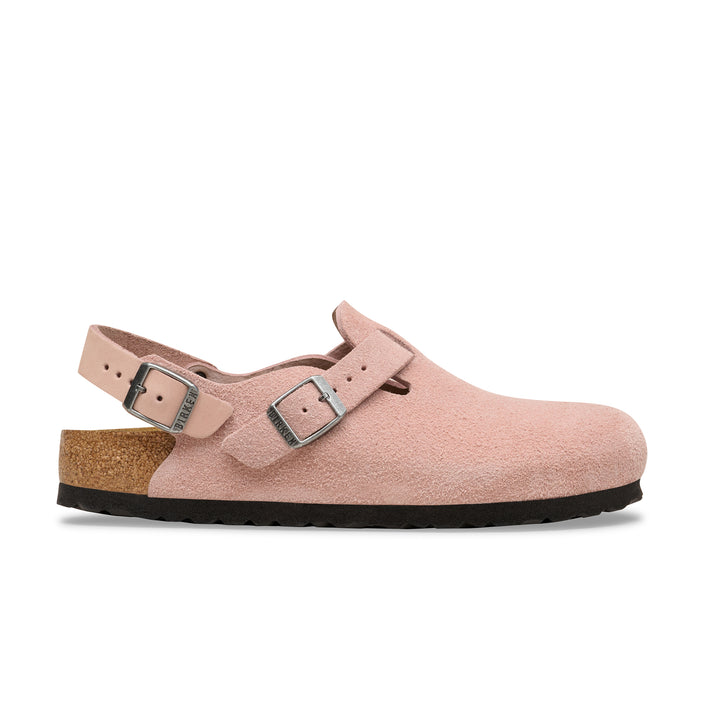 Birkenstock Tokio Pink Clay Suede Leather side view