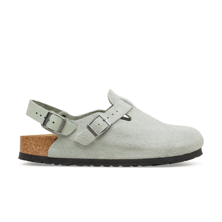 Birkenstock Tokio Pure Sage Suede Leather side view