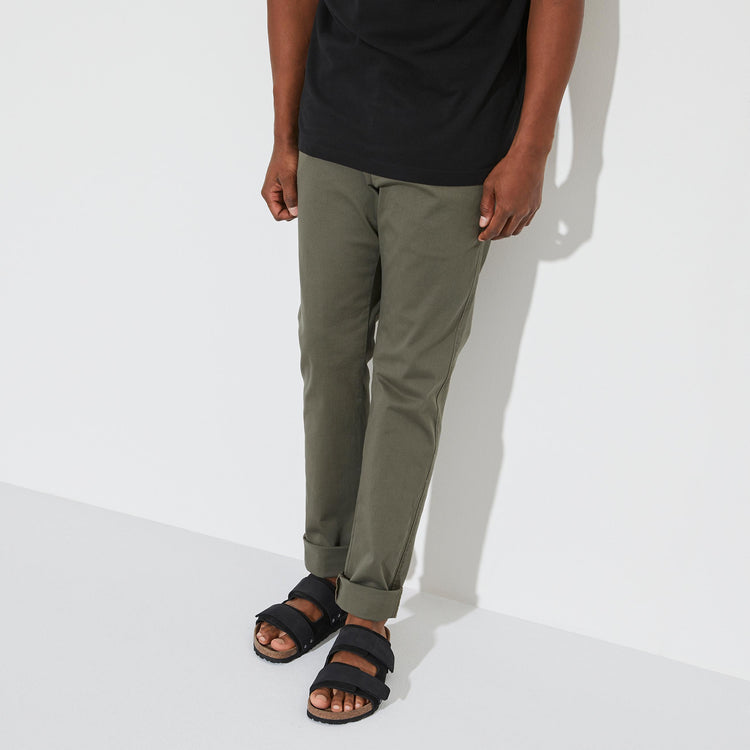 Birkenstock Uji Black Suede Leather on model 2