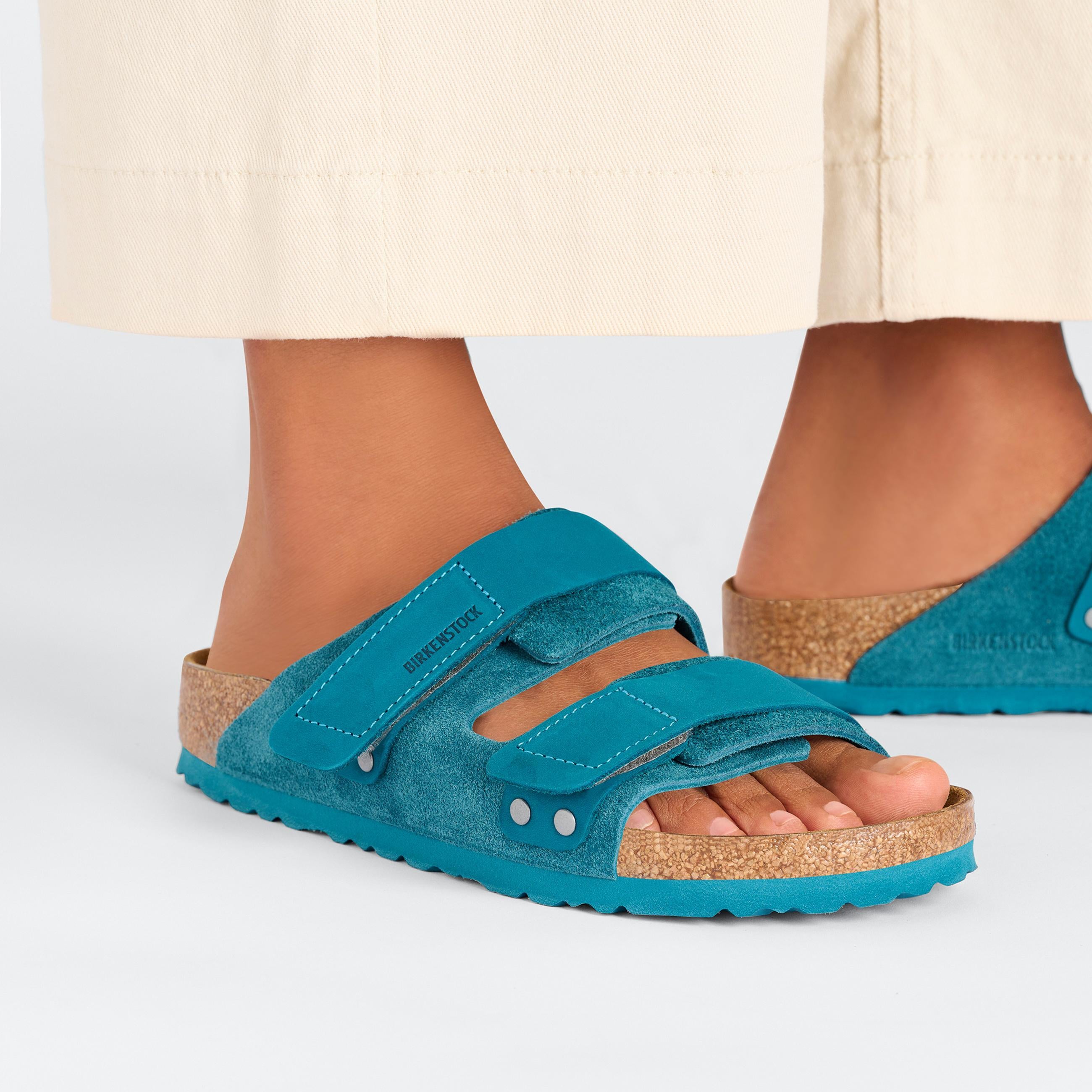 BIRKENSTOCK Uji ディープターコイズ Birkenstock Uji Deep Turquoise Nubuck/Suede Leather