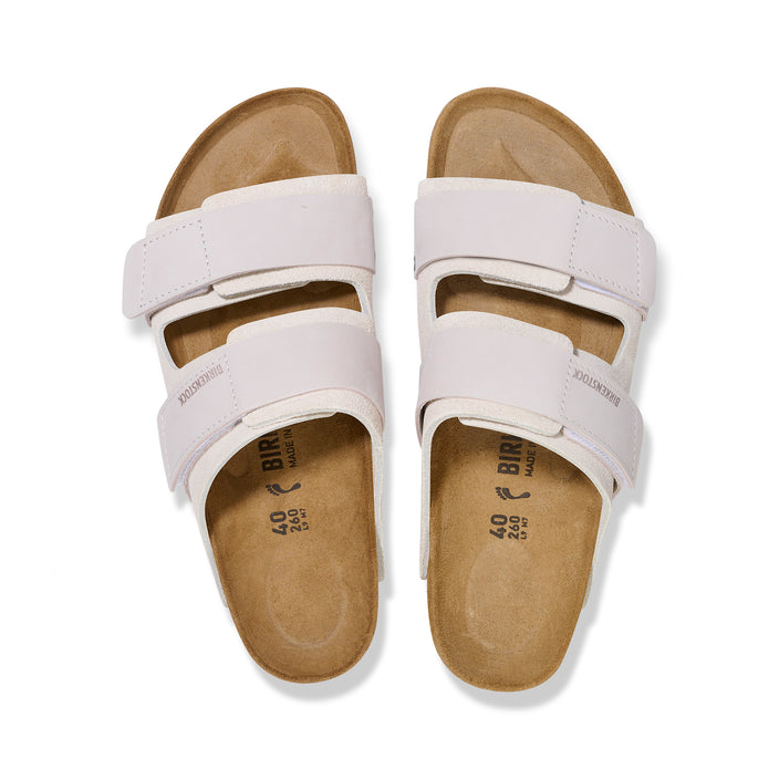 Birkenstock Uji Nubuck/Suede Leather Antique White Top View