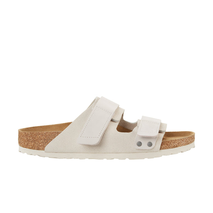 Birkenstock Uji Suede Leather Antique White side view