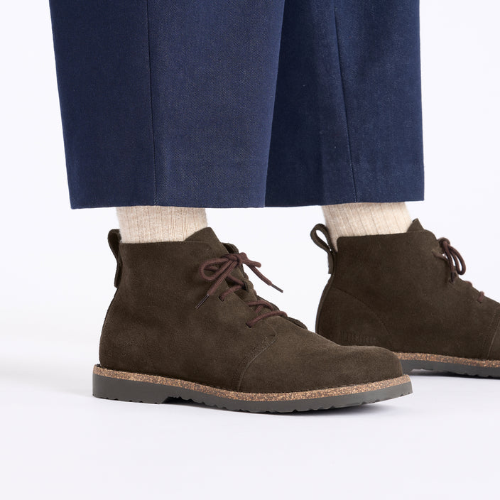 Birkenstock Uppsala Mid Mocca Suede Leather on model 2