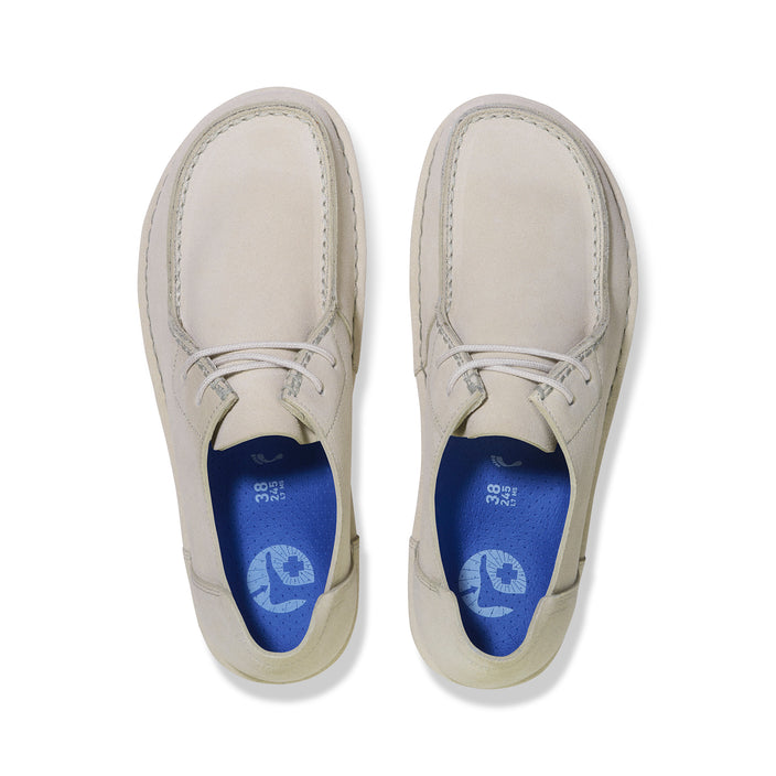 Birkenstock Utti Lace Antique White Suede Leather top view