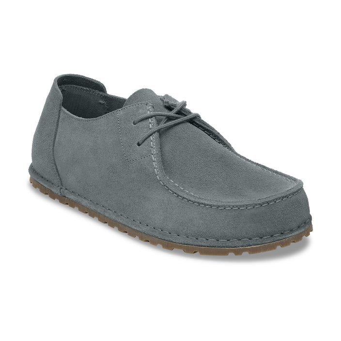 Birkenstock Utti Lace Basalt Grey Suede Leather 