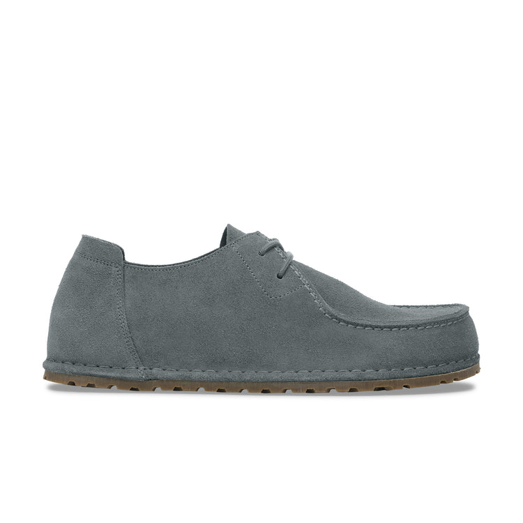 Birkenstock Utti Lace Basalt Grey Suede Leather side view