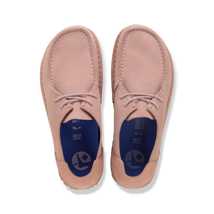 Birkenstock Utti Lace Pink Clay Suede Leather top view