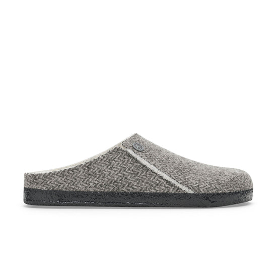 Birkenstock Zermatt Herringbone Dark Grey Felt Shearling side view