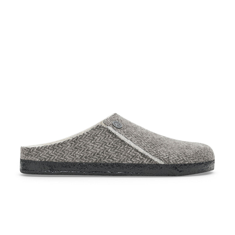 Birkenstock Zermatt Herringbone Dark Grey Felt Shearling side view