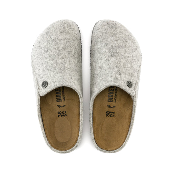 Birkenstock Zermatt Light Grey Wool Felt top view