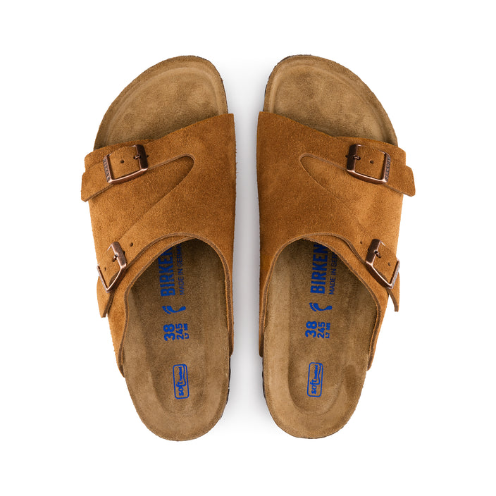 Birkenstock Australia Zurich SFB Mink Suede Leather top view