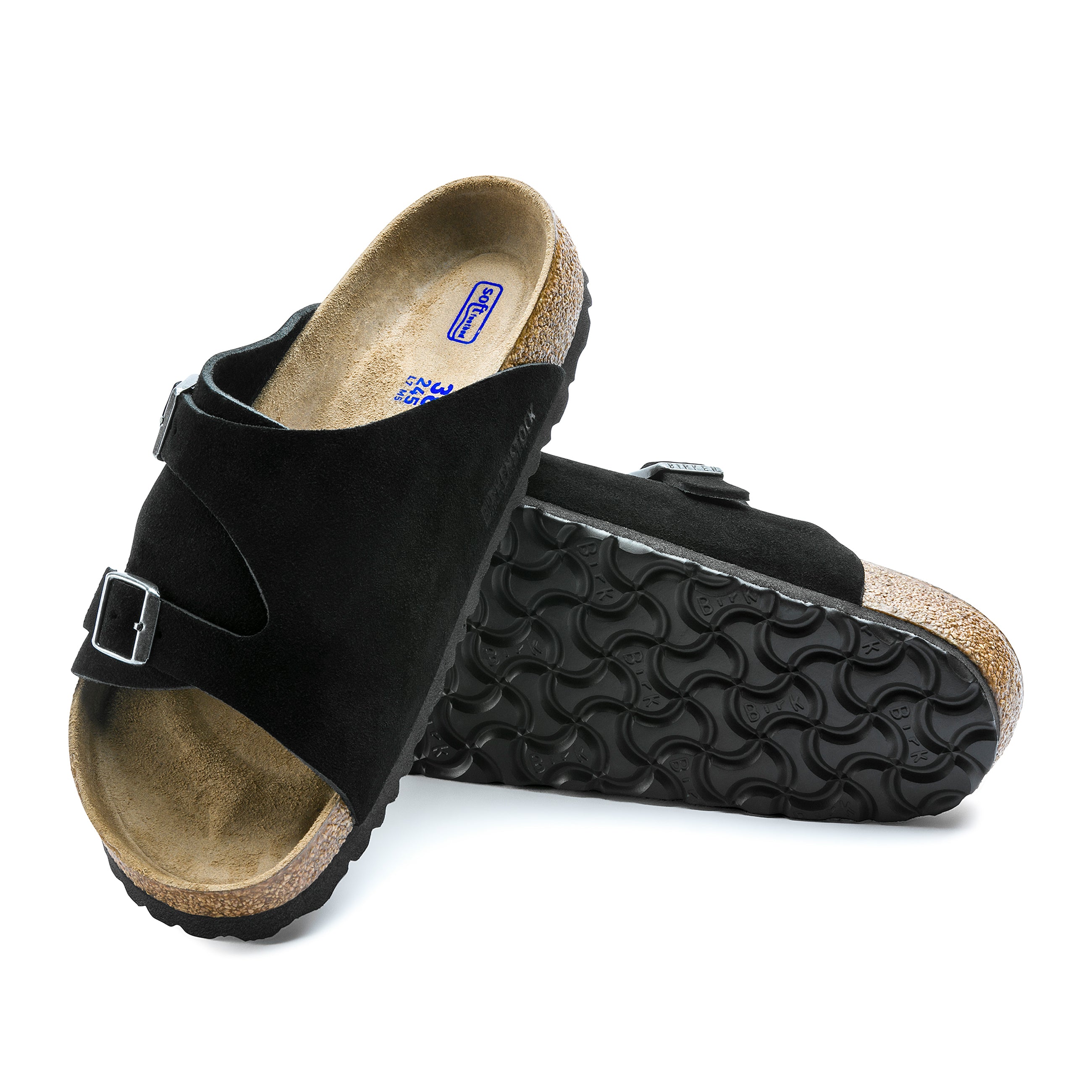 Birkenstock Zurich Soft Footbed Black Suede Leather