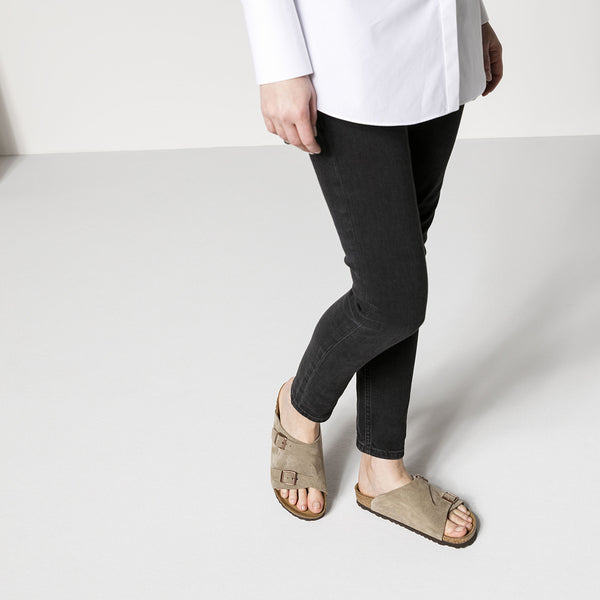 Birkenstock Zurich Taupe Suede Leather Sandals