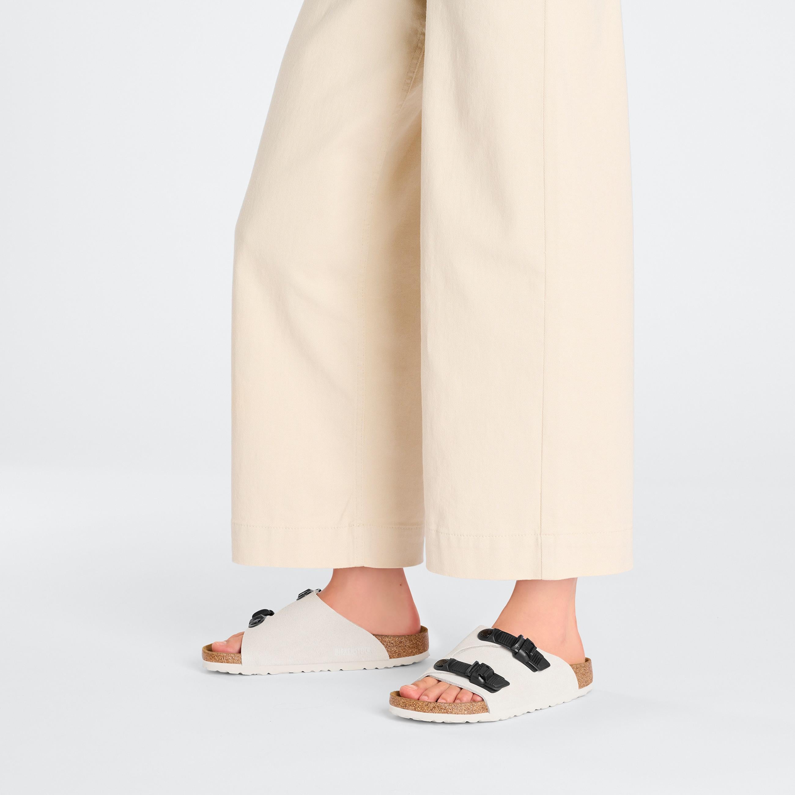 Birkenstock Zurich Tech Antique White Suede Leather
