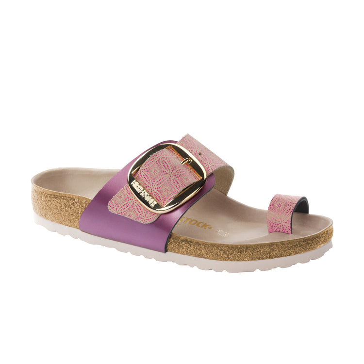 Birkenstock Mirarmar Big Buckle Cermaic Pattern Rose Natural Leather