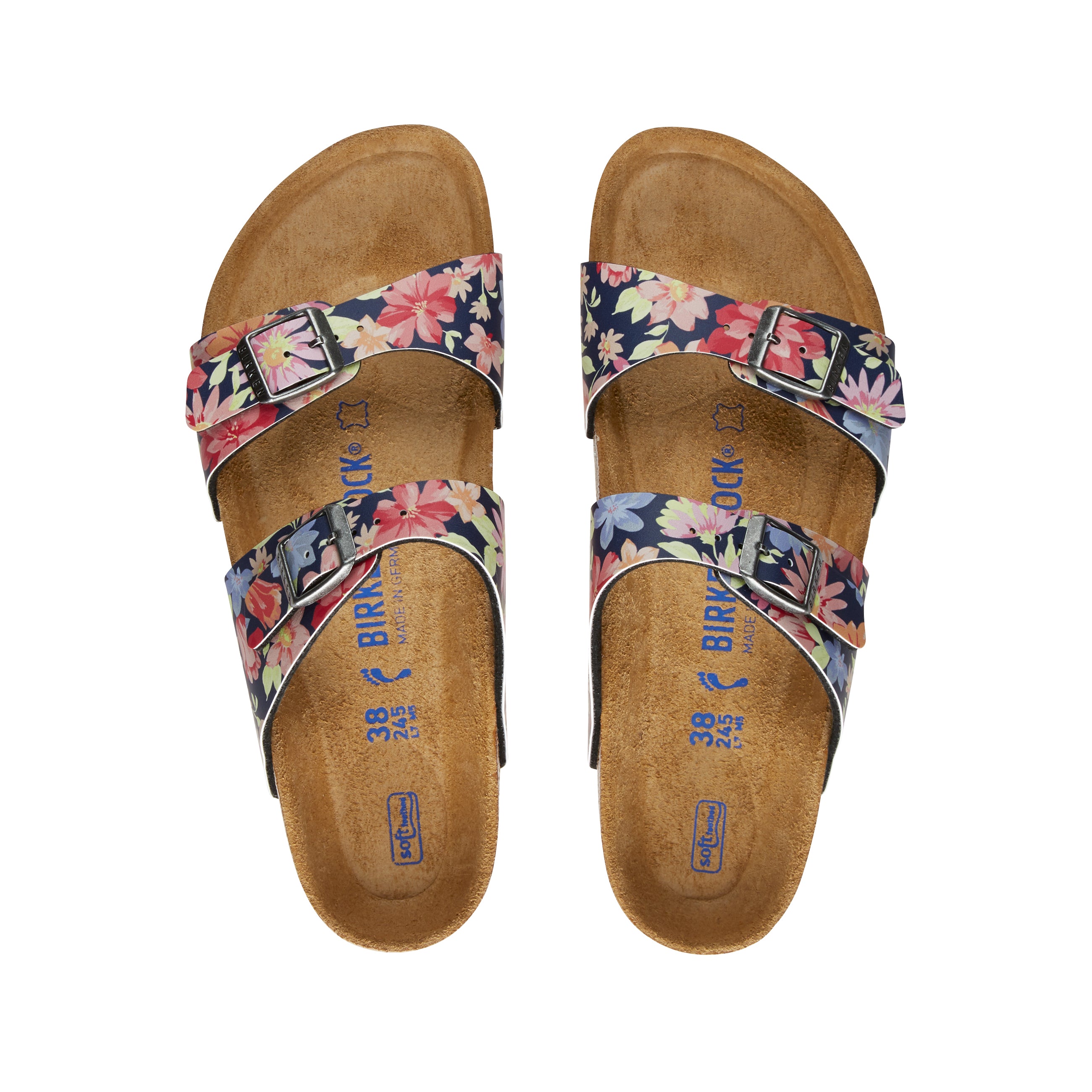 Birkenstock sydney supernatural top flowers navy