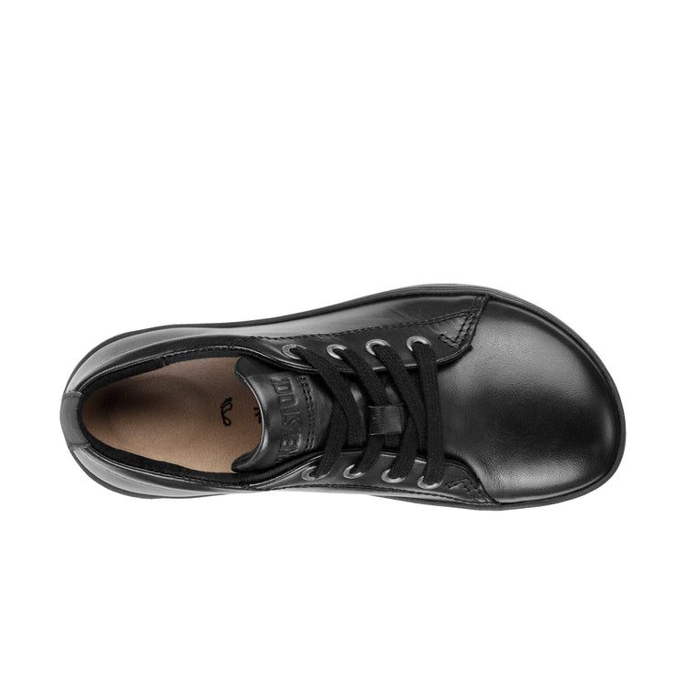 Arran Kids Velcro Black Smooth Leather