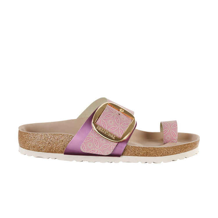 Mirarmar Big Buckle Cermaic Pattern Rose Natural Leather