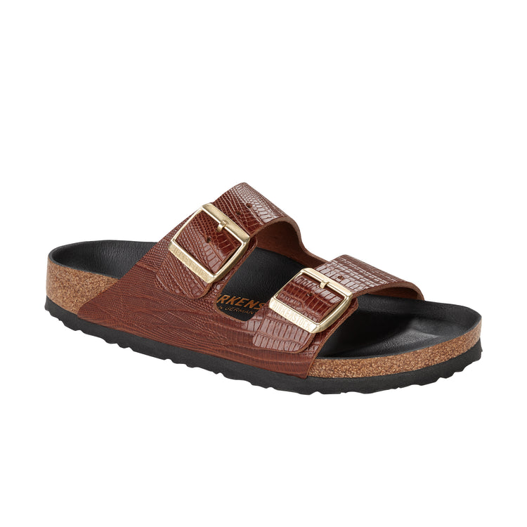 Birkenstock Arizona Cognac Embossed Smooth Leather