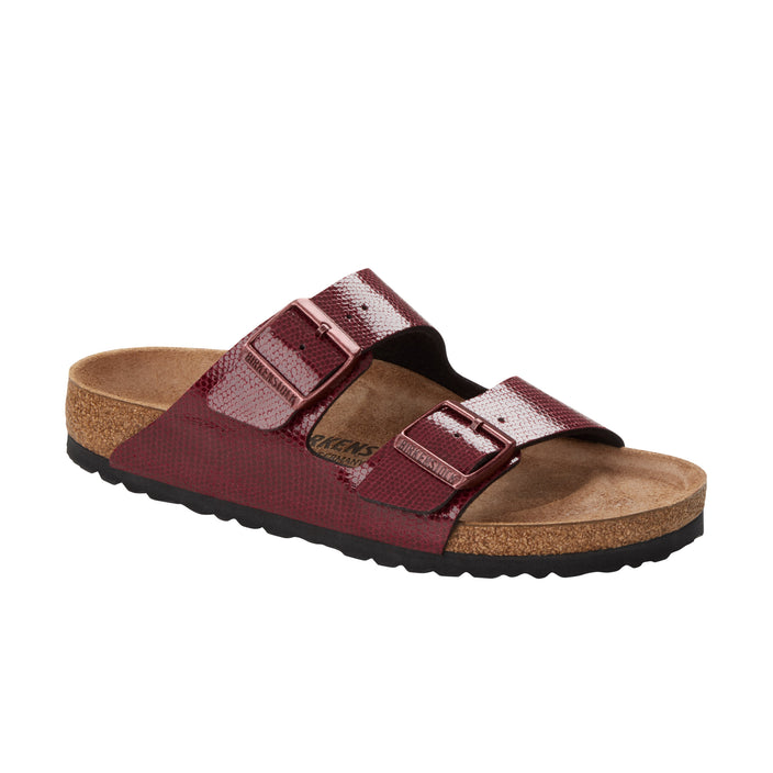 Birkenstock Arizona Magical Metallic Maroon Birko-Flor