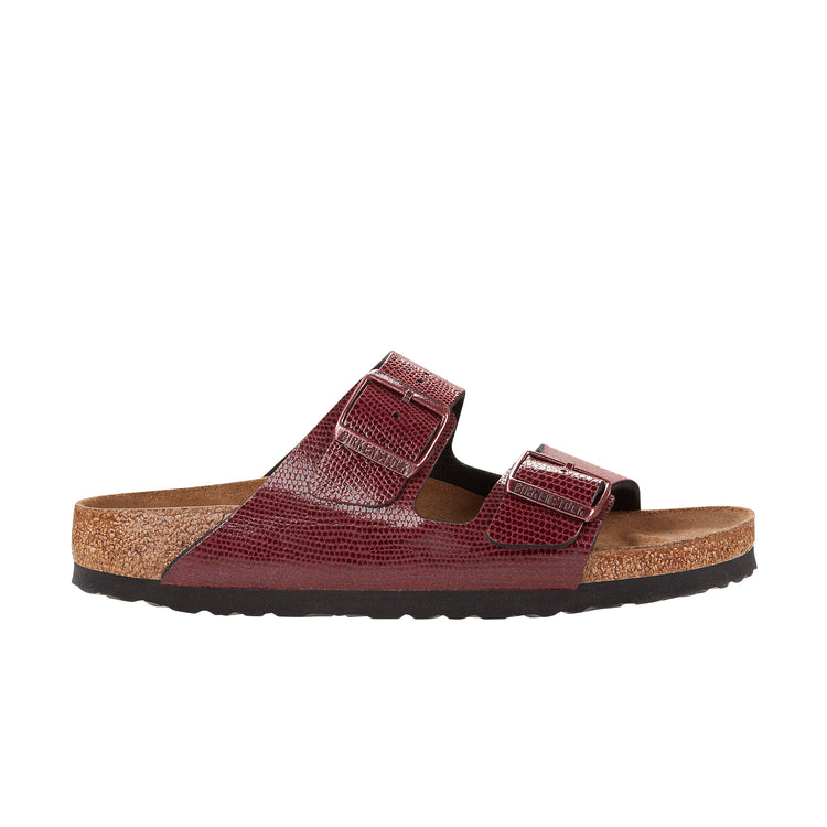 Birkenstock Arizona Magical Metallic Maroon Birko-Flor side view