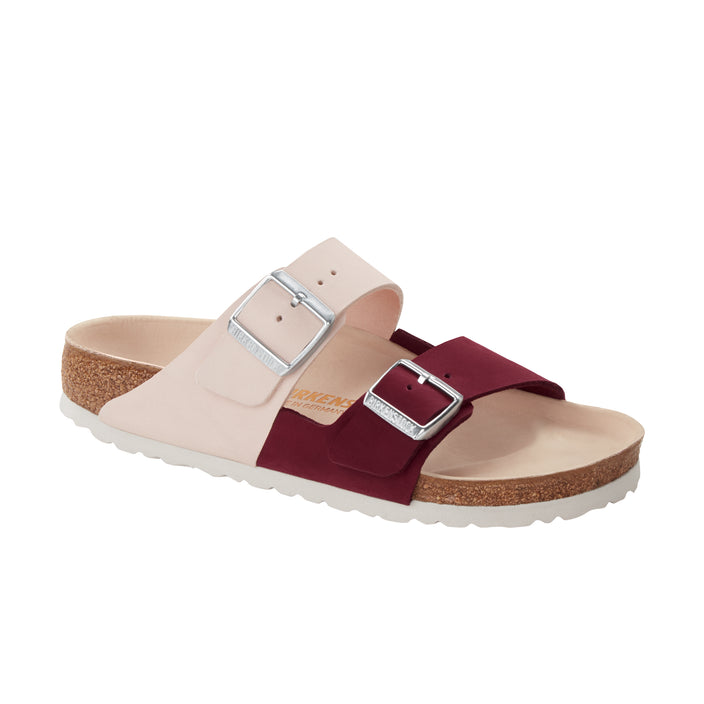 Birkenstock Arizona Split Maroon/Light Rose Nubuck Leather