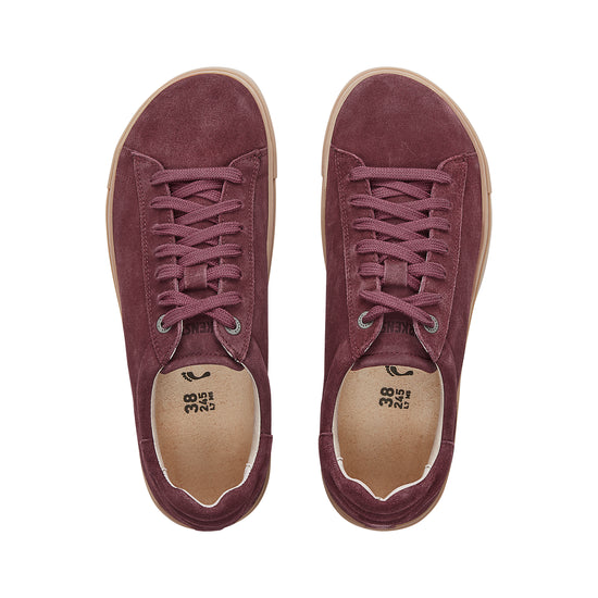 Birkenstock Bend Maroon Suede Leather top view