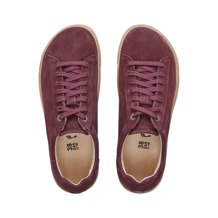 Birkenstock Bend Maroon Suede Leather top view