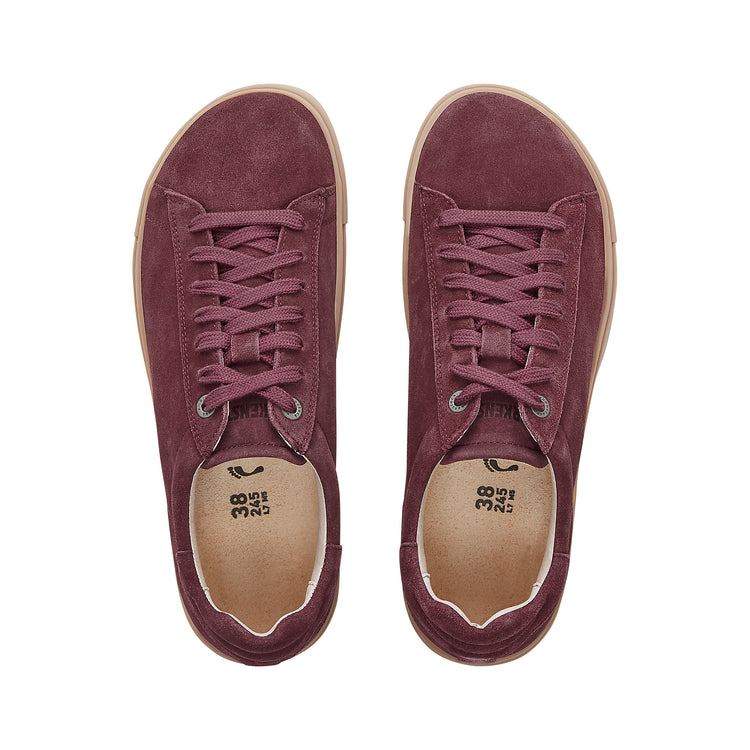 Birkenstock Bend Maroon Suede Leather top view