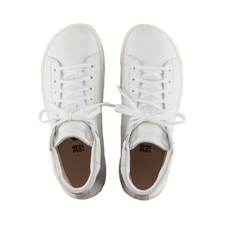 Birkenstock Bend Mid White Smooth Leather top view