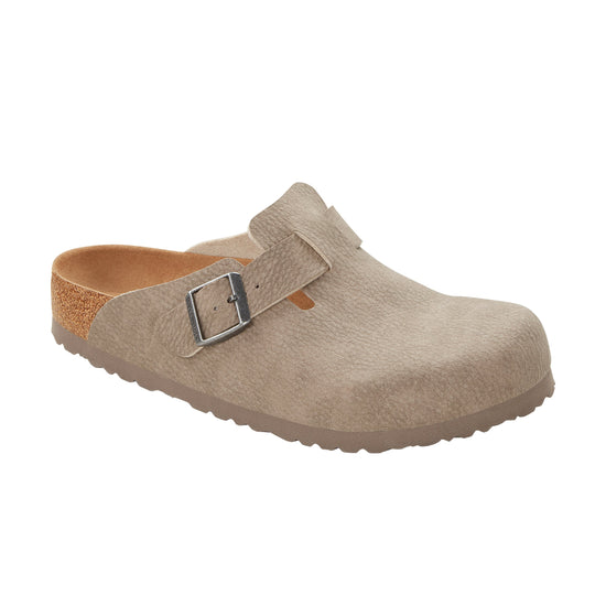 Birkenstock Boston Vegan BirkiBuc Desert Dust Grey Taupe