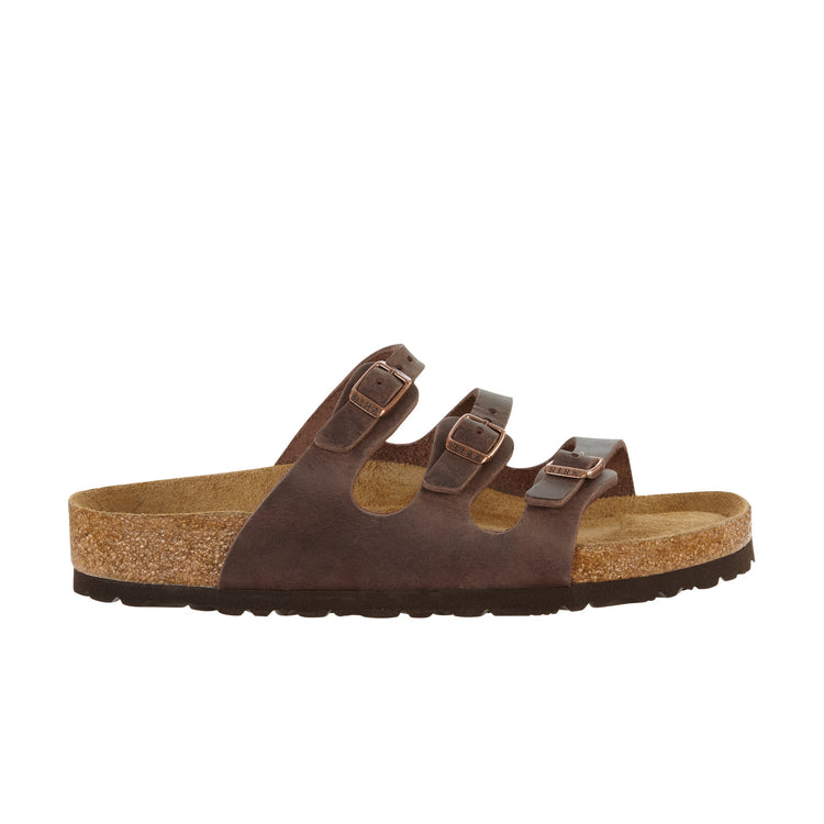 Birkenstock Florida Soft Footbed Oiled Leather Habana side view        