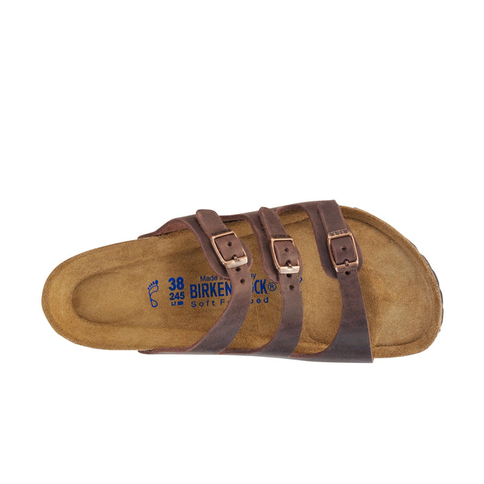 Birkenstock Florida Soft Footbed Oiled Leather Habana top view        