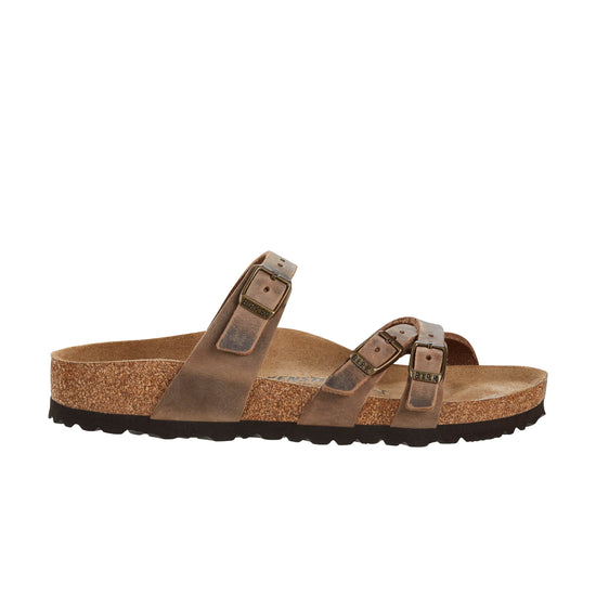 Birkenstock Franca Tabacco Brown Oiled Leather side view