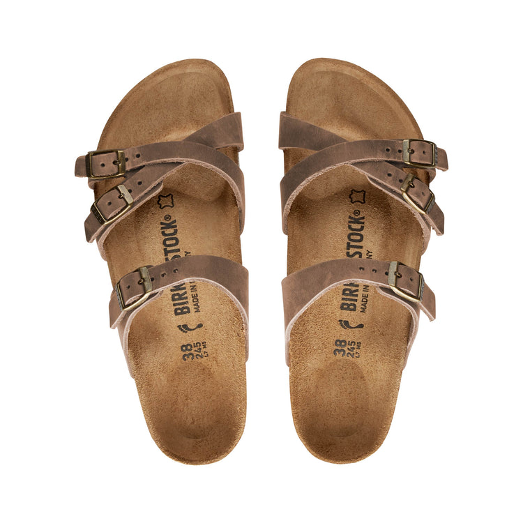 Birkenstock Franca Tabacco Brown Oiled Leather top view