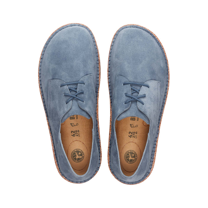Birkenstock Gary Blue Suede Leather top view