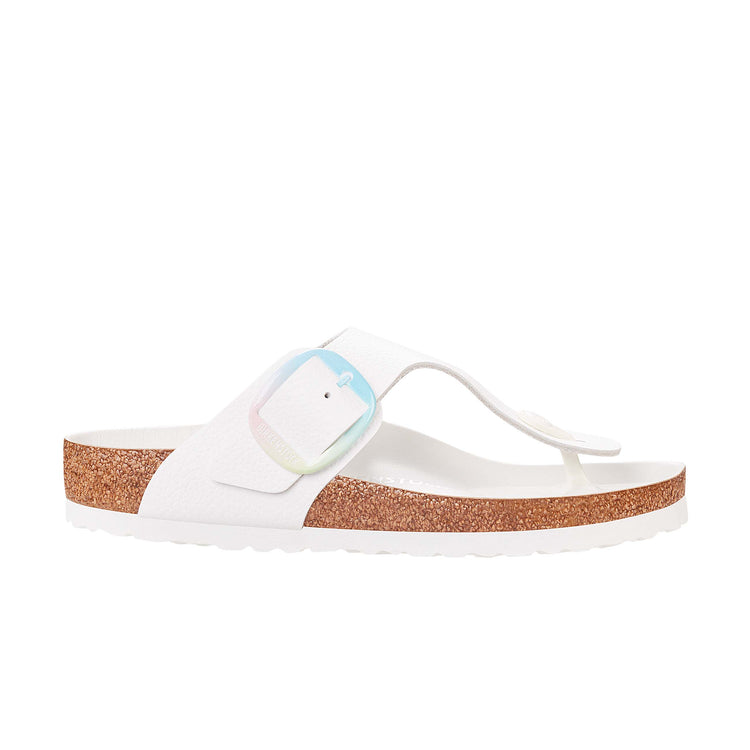 Birkenstock Gizeh Big Buckle Ombre White Smooth Leather side view