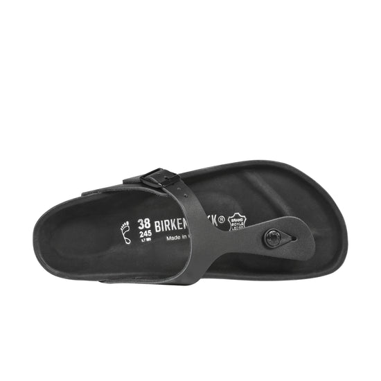 Birkenstock Gizeh Black Exquisite Smooth Leather top view