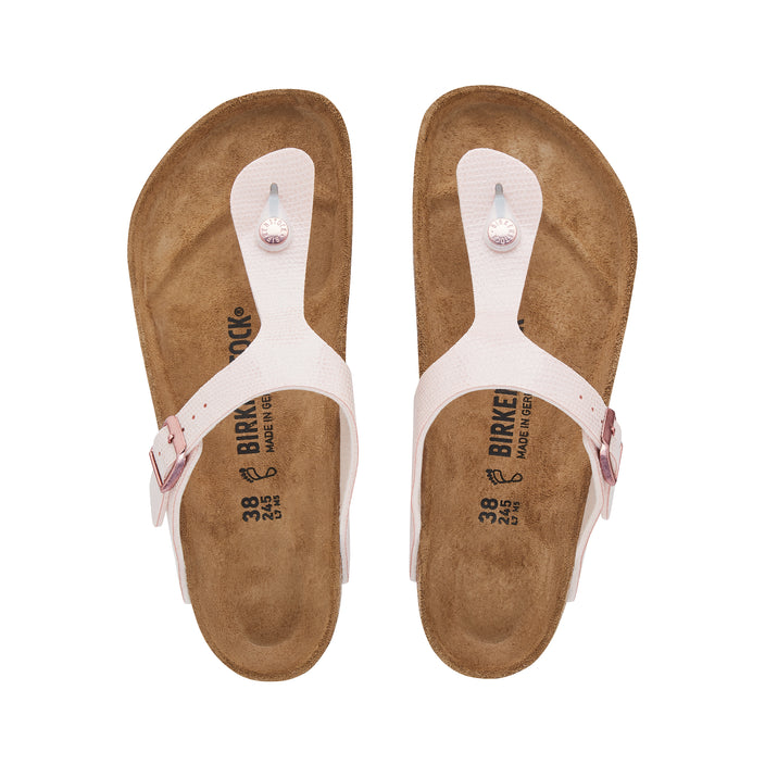 Birkenstock Gizeh Magical Metallic Light Rose Birko-Flor top view